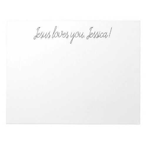Jesus loves you add a name or delete notepad