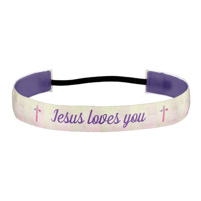Jesus loves you athletic headband (Front)