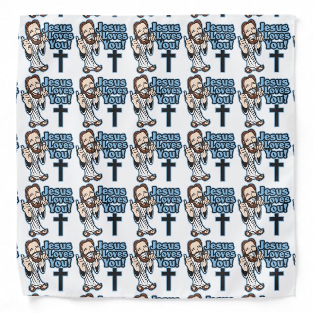 Jesus Loves You Bandana (Front)