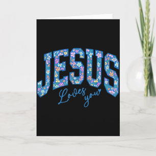 Jesus Loves You, Bible God Faith Church Christian Card