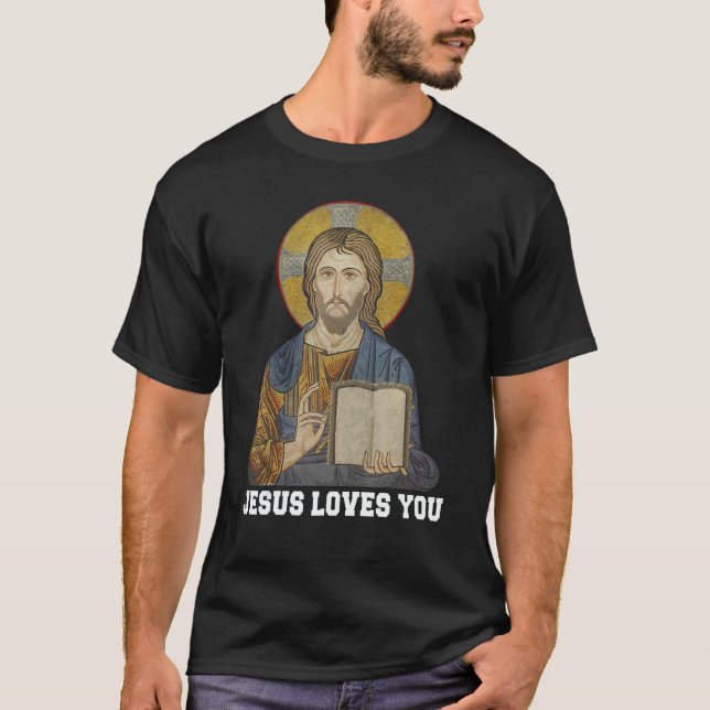 Jesus Loves You Bible Religious Christ Christian T-Shirt (Front)