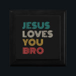 Jesus Loves You Bro, Funny Christian Faith Retro Gift Box<br><div class="desc">Jesus Loves You Bro,  Funny Christian Faith Retro</div>