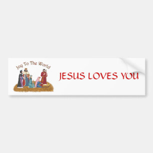 JESUS LOVES YOU BUMPER STICKER