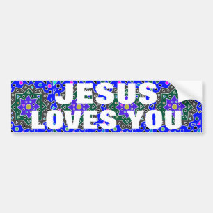 JESUS LOVES YOU BUMPER STICKER