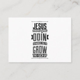 Jesus loves you business card