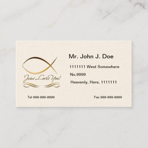 Jesus Loves You Business Card
