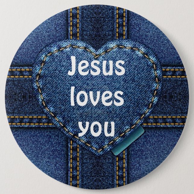 Jesus loves you button (Front)