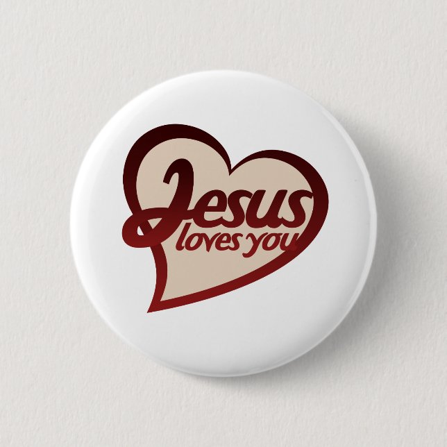 Jesus Loves you Button (Front)