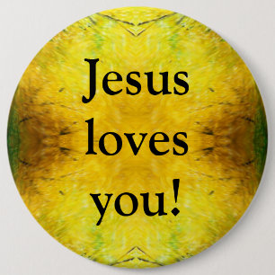 Jesus loves you! button