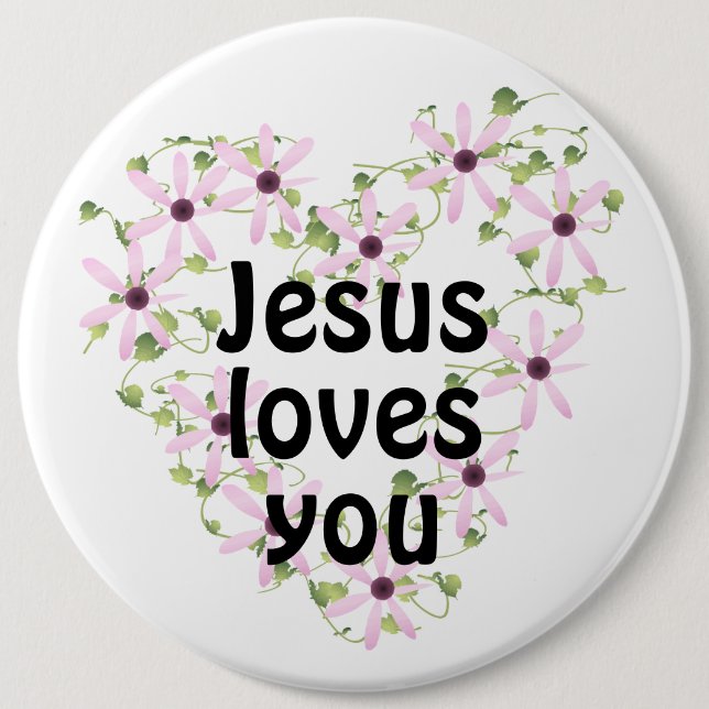 Jesus loves you button (Front)