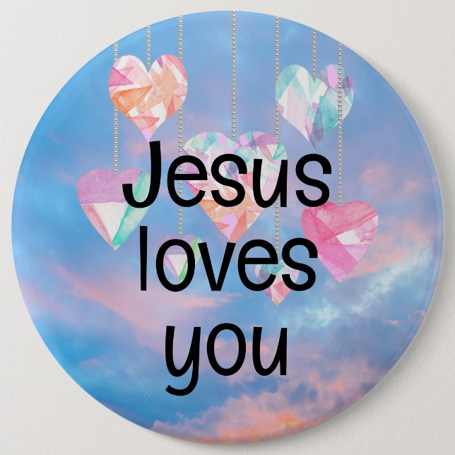 Jesus loves you button (Front)