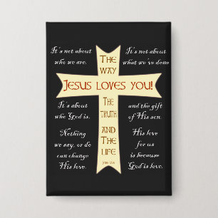 Jesus Loves You Button