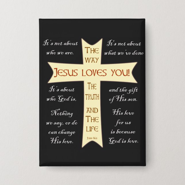 Jesus Loves You Button (Front)