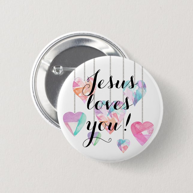 Jesus loves you!  button (Front & Back)