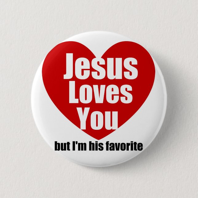 Jesus Loves You Button (Front)
