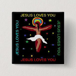 Jesus Loves You Button