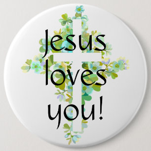 Jesus loves you! button