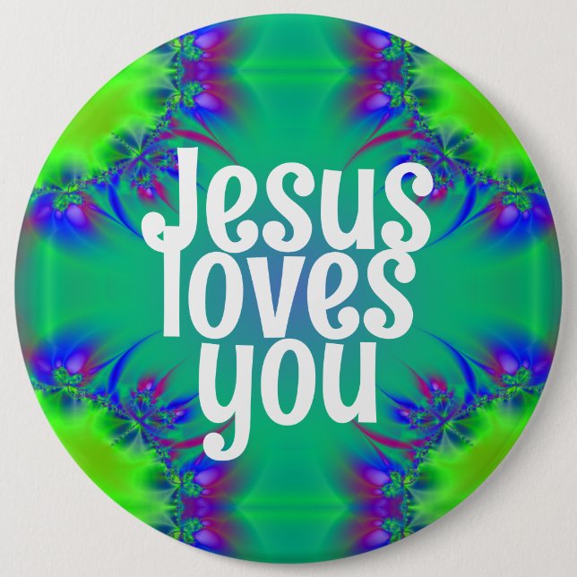 Jesus loves you button (Front)