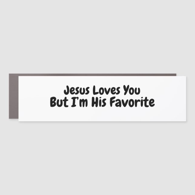 “Jesus Loves You” Car Magnet (Front)