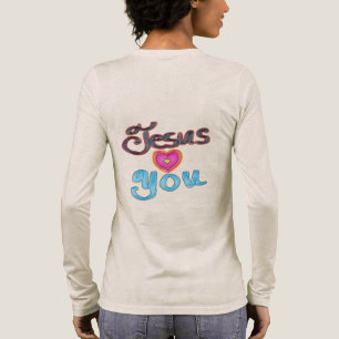 Jesus Loves You Christian Quote Tri-Blend Shirt