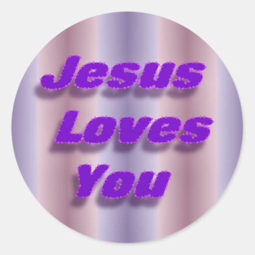 Jesus Loves You Classic Round Sticker