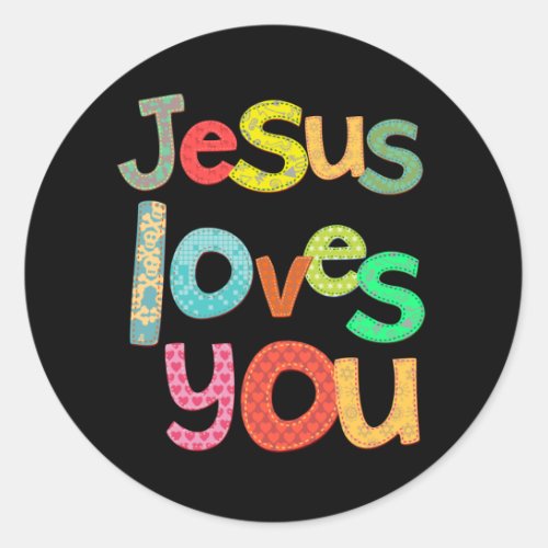 Jesus Loves You Classic Round Sticker