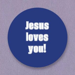 Jesus loves you! classic round sticker