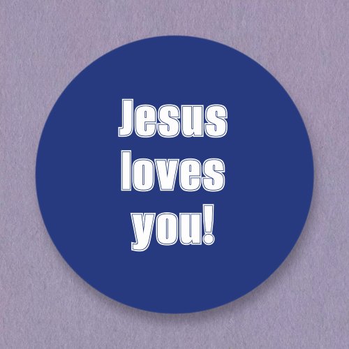 Jesus loves you classic round sticker