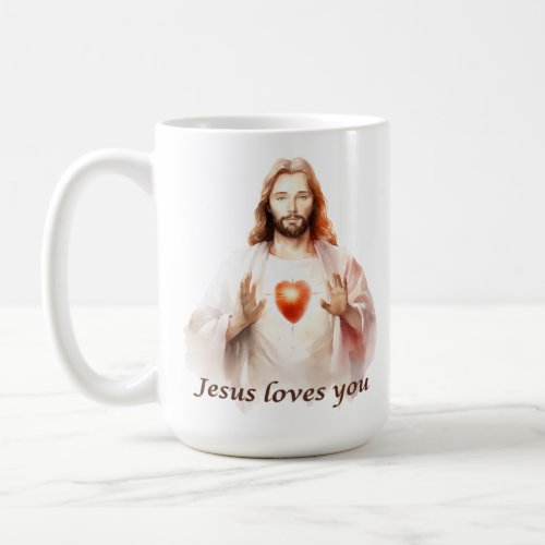 Jesus loves you coffee mug