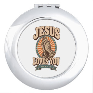 Jesus Loves You Compact Mirror