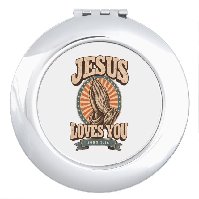 Jesus Loves You Compact Mirror (Front)