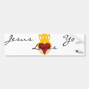 Jesus Loves You-Customize Bumper Sticker