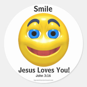 Jesus Loves You Customize it Classic Round Sticker