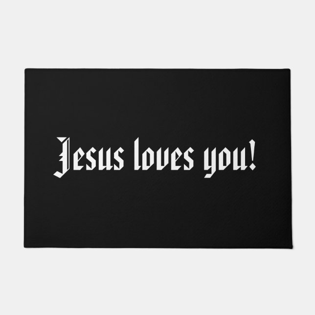 Jesus loves you! doormat (Front)