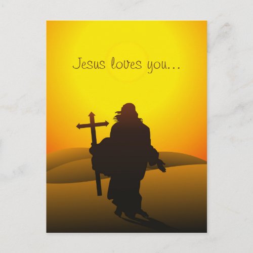 Jesus Loves You Easter Postcard