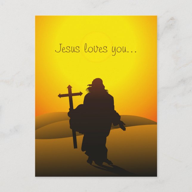 Jesus Loves You Easter Postcard (Front)