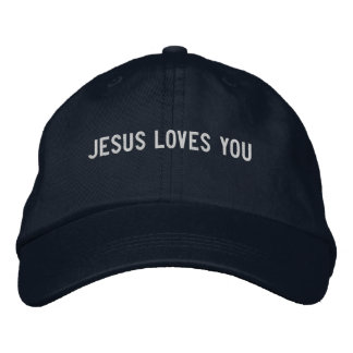 Jesus Loves YOU Embroidered Baseball Cap