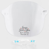 Jesus Loves You Favorite Funny Face Shield (Front w/Glasses)