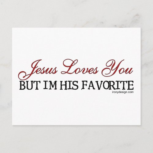 Jesus Loves You Favorite Postcard