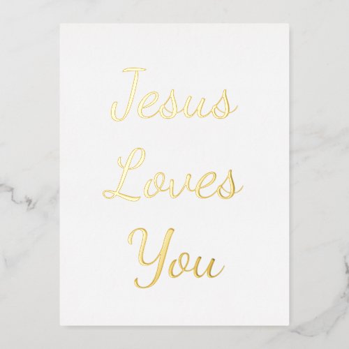 Jesus Loves You Foil Holiday Postcard
