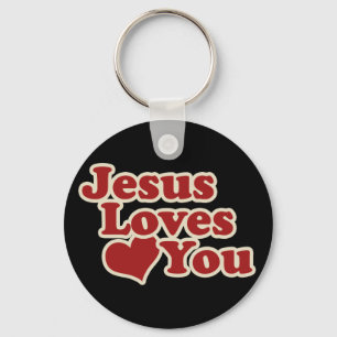 Jesus Loves you for Christians Keychain