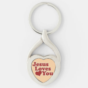 Jesus Loves you for Christians Keychain