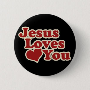 Jesus Loves you for Christians Pinback Button