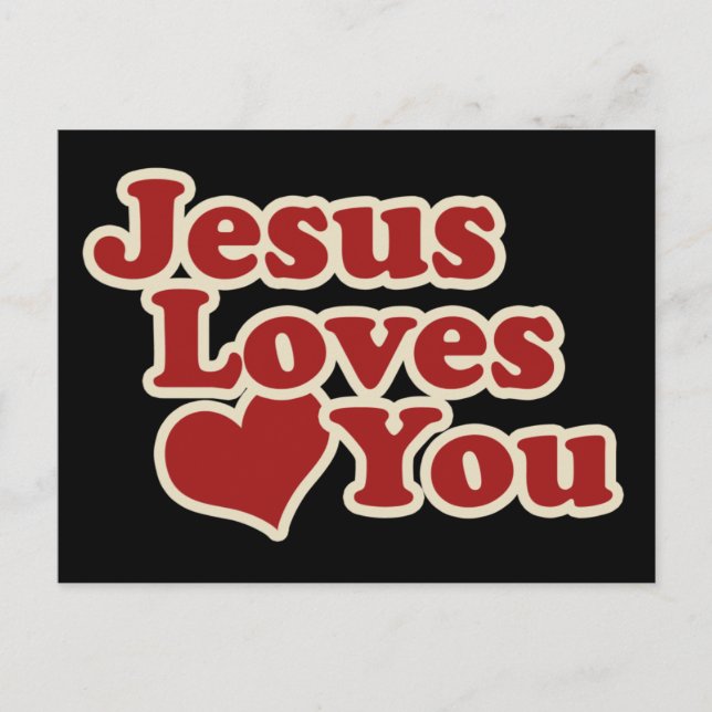 Jesus Loves you for Christians Postcard (Front)