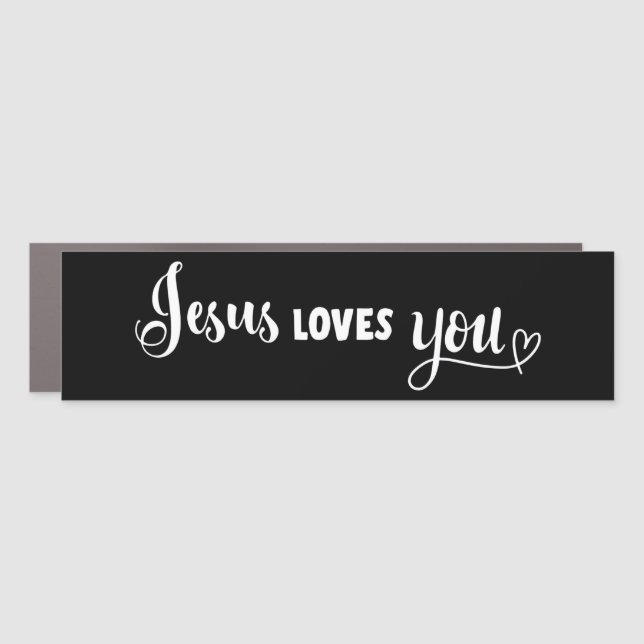 Jesus Loves You funny christian Bumper Sticker Car Magnet (Front)