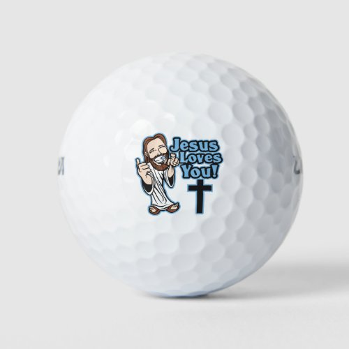 Jesus Loves You Golf Balls