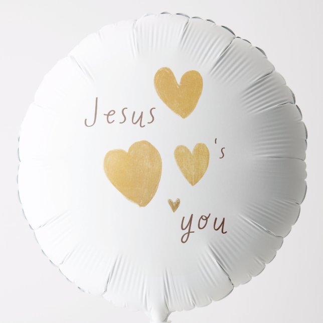 Jesus loves you. Helium Balloons modern  (Front)