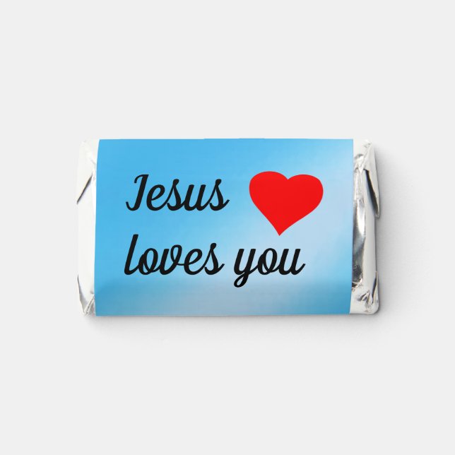 Jesus loves you hershey's miniatures (Front)
