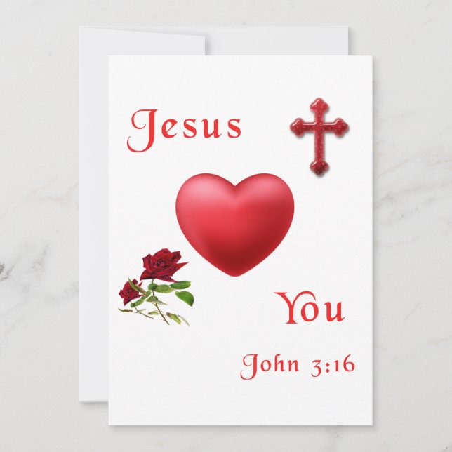 jesus loves you holiday card (Front)