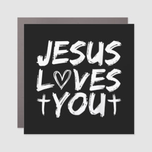 Jesus Loves You I Jesus  Car Magnet